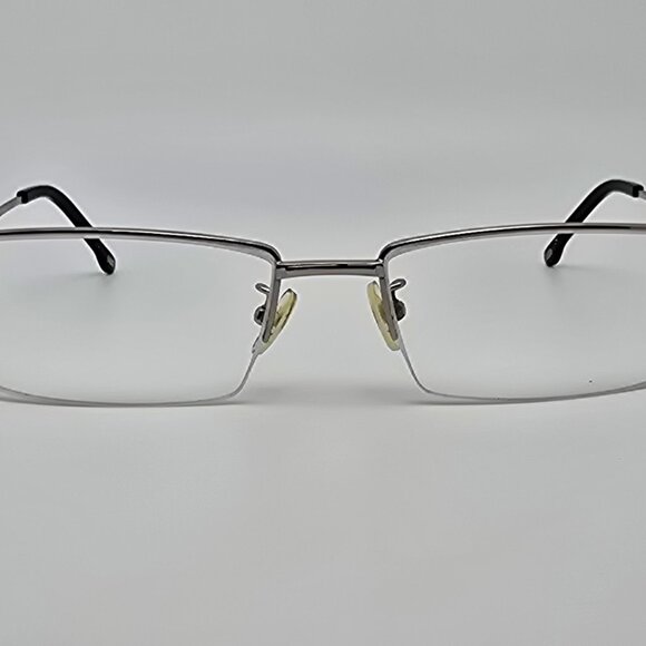 Longines 3028 C2 Silver Black Titanium Semi-Rimless Eyeglasses Frame France 56mm - Picture 2 of 13
